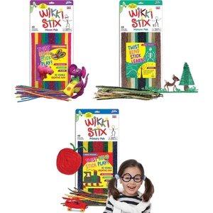 image:imageArts amp Crafts for Kids with Wikki Stix Primary Park of 48 Reusable Waxed Yarn Strands Perfect Teaching Tool and Fidget Toy Made in USATriple Pak