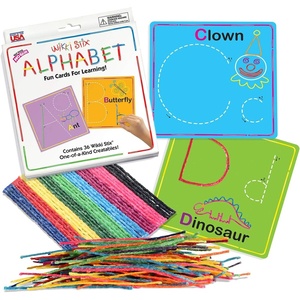 image:imageWikki Stix Alphabet Cards Set  HandsOn ABC Letter Formation Learning Toy for Preschool amp Kindergarten 26 Reusable Letter Cards  36 Wikki Stix Fine Motor Skills Phonics amp Early Literacy