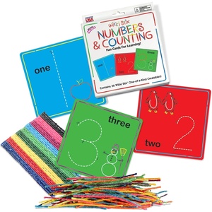 image:imageWikki Stix Numbers and Counting Cards Preschool amp Kindergarten Tactile Learning STEM Toy Numbers 120 Plus 7 Bonus Cards 36 Wikki Stix for 3 amp Up