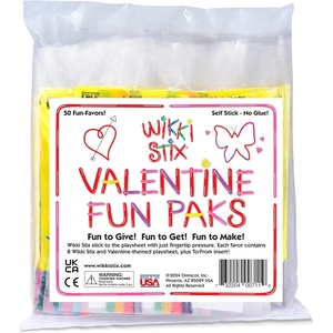 image:imageWikki Stix Valentines Fun Favors 50 Pak Valentines Gifts for Kids and Kids Classroom Gift Bags 50 Individually Packaged Paks each with 8 Wikki Stix and ConnecttheDot Craft Made in USA