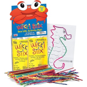 image:imageWikkiStix Animal Activity Pak  Features 12 Zoo Animals with Handson Activity and Fun Fact on Each Made in The USA Multiple Colors Sea Life Creatures